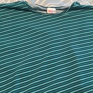 Lularoe Med Irma. Navy, mint and green